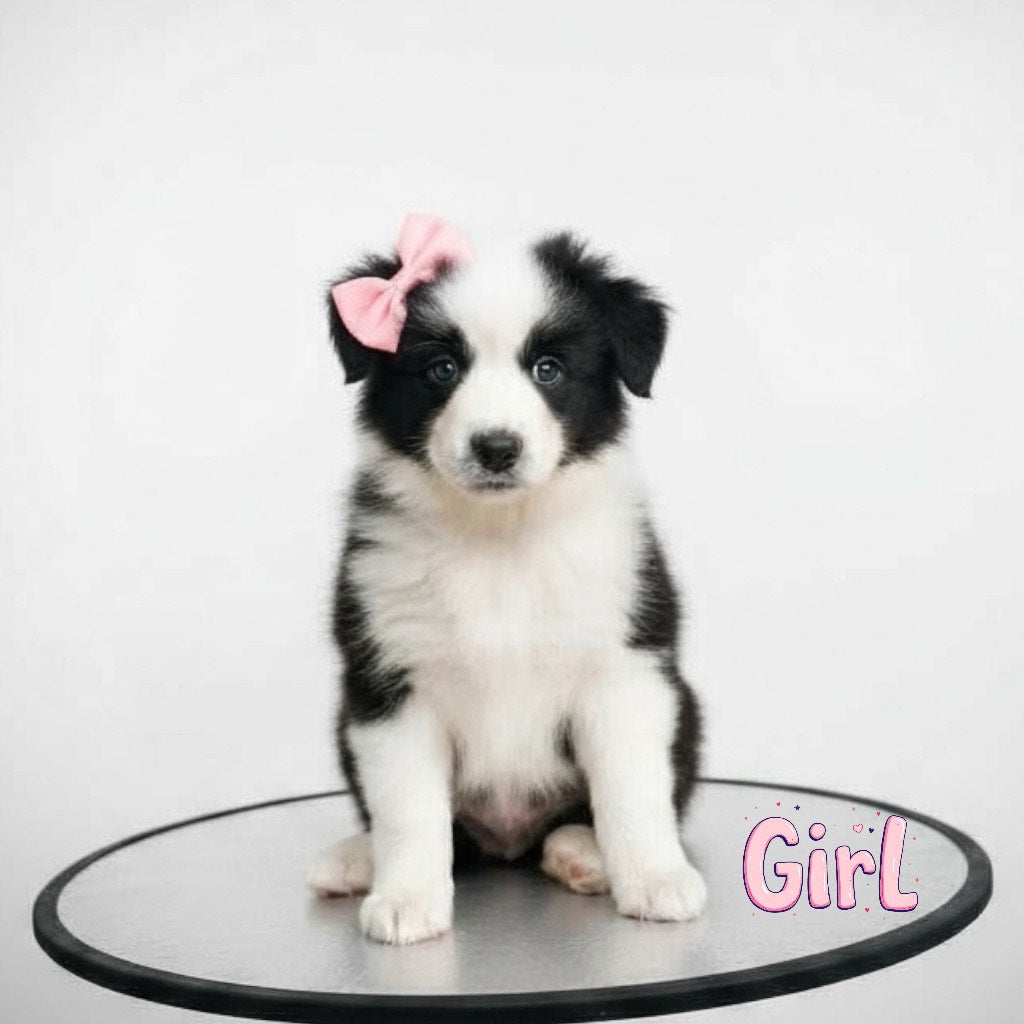 Chubby Purebred Border Collie Puppies 3 Boys & 1 Girl