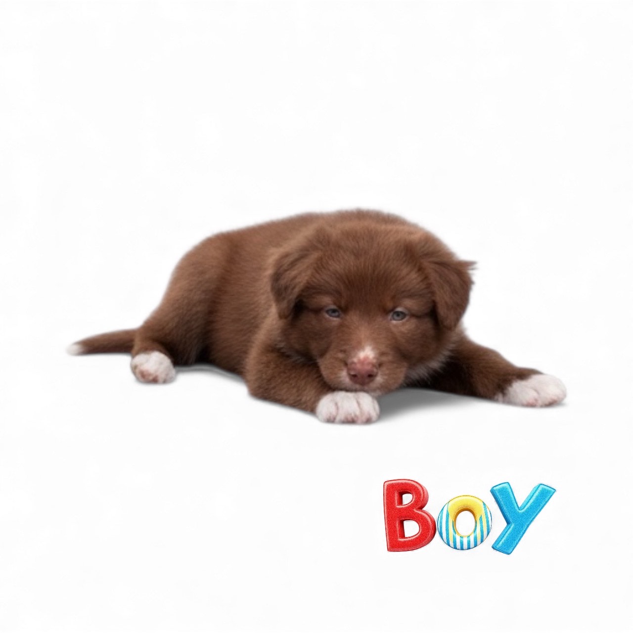 Chubby Purebred Border Collie Puppies 3 Boys & 1 Girl